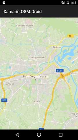 Image of a custom looking Open Street Map map